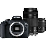 Canon EOS 2000D Kit with EF-S 18-55mm IS II + EF 75-300 f4-5.6 III