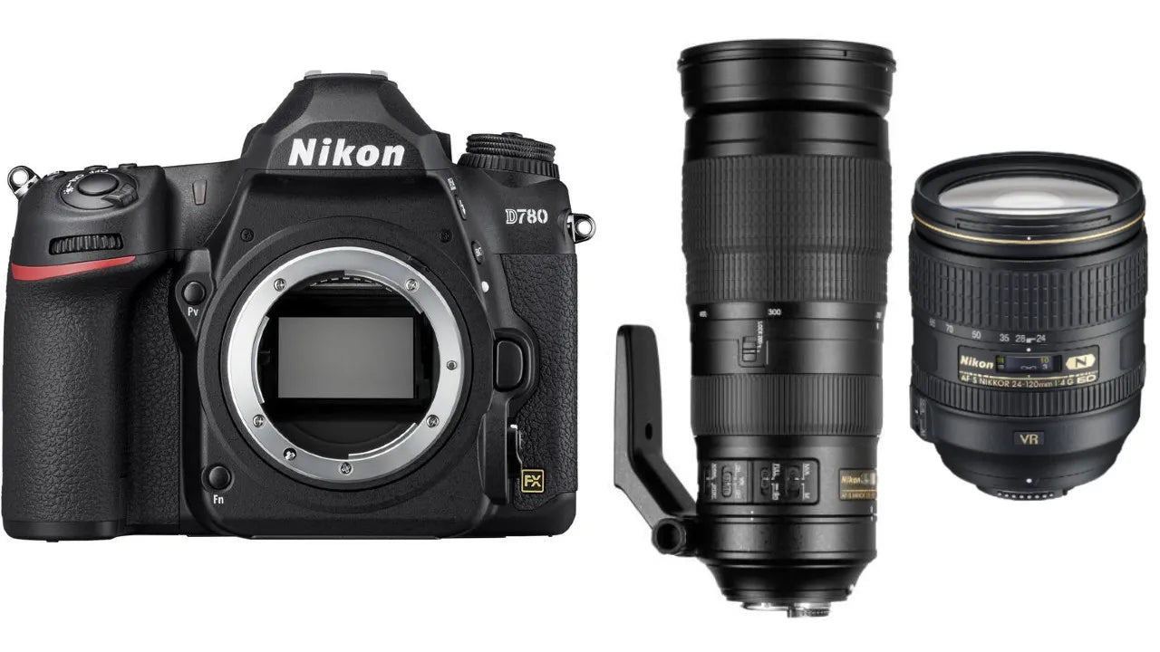 Nikon D780 Camera With 24-120mm + 200-500mm F5.6E ED VR Camera Lens