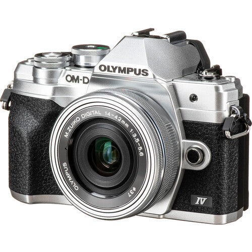 Olympus OM-D E-M10 Mark IV Body With 14-42mm EZ Lens (Silver)