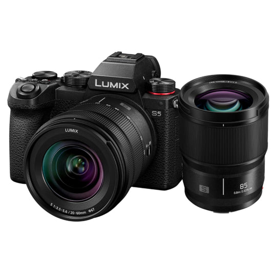 Panasonic Lumix DC-S5 Mirrorless Digital Camera with 20-60mm F3.5-5.6 Lens + Lumix S 85 f1.8 (S-S85)