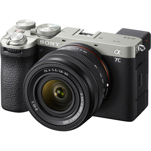 Sony A7C II Body with (28-60mm) Silver + Extra Sony NP-FZ100 Battery