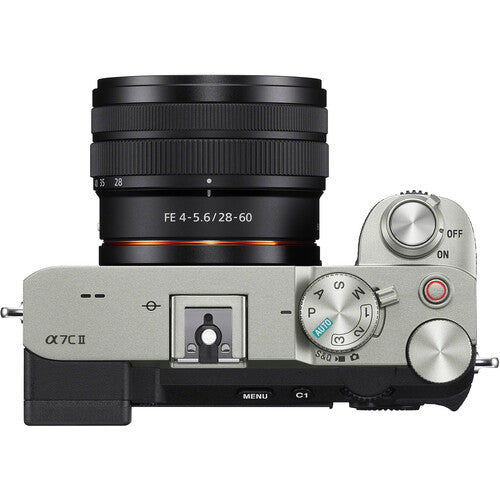 Sony A7C II Body with (28-60mm) Silver + Extra Sony NP-FZ100 Battery